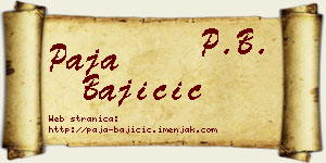 Paja Bajičić vizit kartica